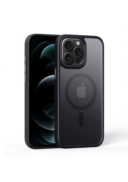Apple iPhone 12 Pro Uyumlu Kılıf Zebana Fros Silikon Kılıf (Kablosuz Şarj Destekli) Siyah