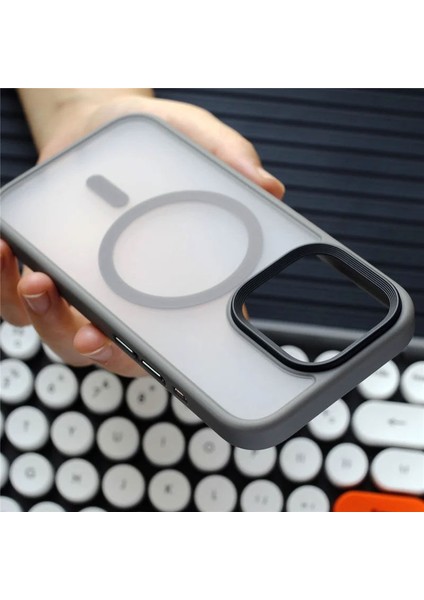 Apple iPhone 11 Uyumlu Kılıf Zebana Fros Silikon Kılıf (Kablosuz Şarj Destekli) Gri modelleri