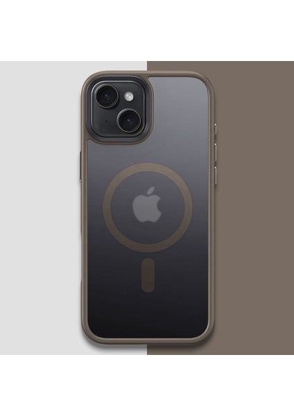 Apple iPhone 15 Uyumlu Kılıf Zebana Fros Silikon Kılıf (Kablosuz Şarj Destekli) Desert Titanyum fiyatları