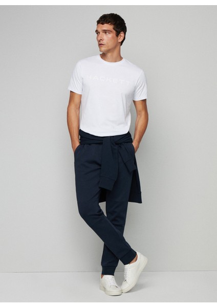 Bisiklet Yaka Beyaz Erkek T-Shirt HM500713 fırsatları