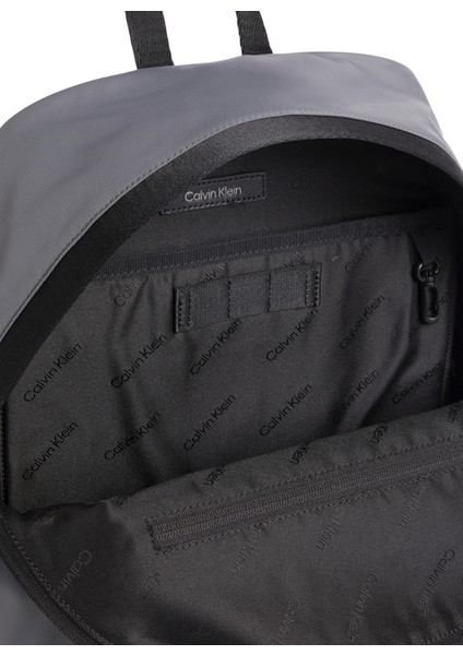 Calvin Klein Gri Erkek Sırt Çantası Ck Est. Nylon Round Bp+Case