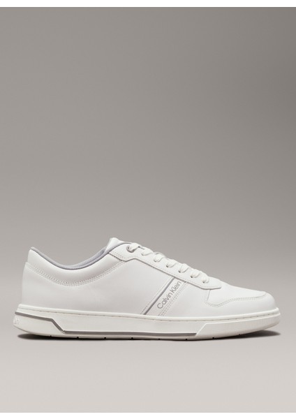 Calvin Klein Beyaz Erkek Sneaker Low Top Lace Up Logo