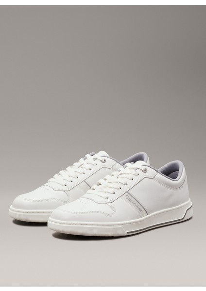 Calvin Klein Beyaz Erkek Sneaker Low Top Lace Up Logo