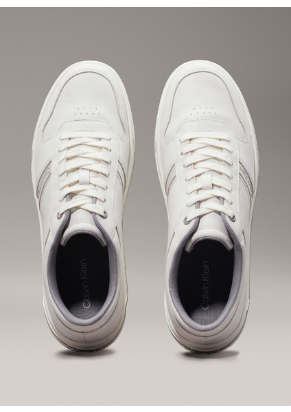 Calvin Klein Beyaz Erkek Sneaker Low Top Lace Up Logo