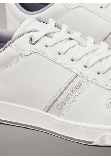 Calvin Klein Beyaz Erkek Sneaker Low Top Lace Up Logo