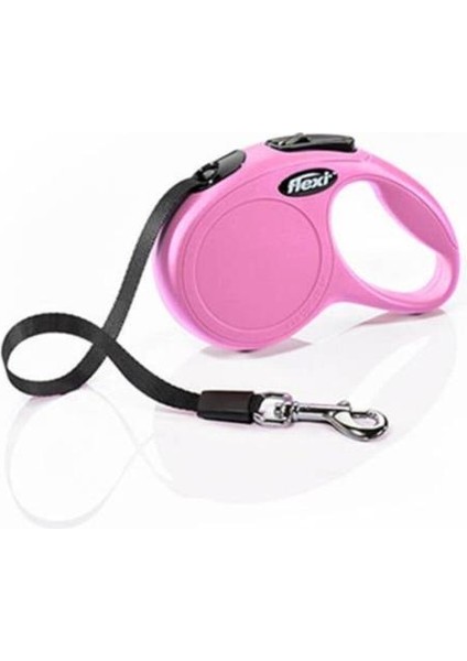 Flexi New Classic Şerit Otomatik Köpek Gezdirme Tasması Xsmall Pembe 3 mt - Petshopundan