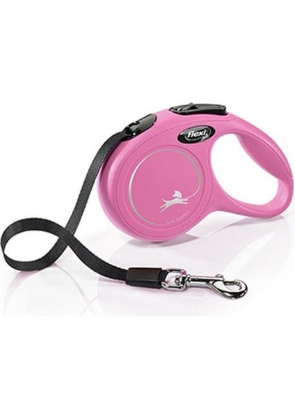 Flexi New Classic Şerit Otomatik Köpek Gezdirme Tasması Xsmall Pembe 3 mt - Petshopundan fiyatları