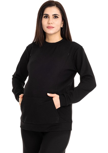 Baby Mom Emzirme Özellikli Hamile Sweatshirt Anne Giyim modelleri