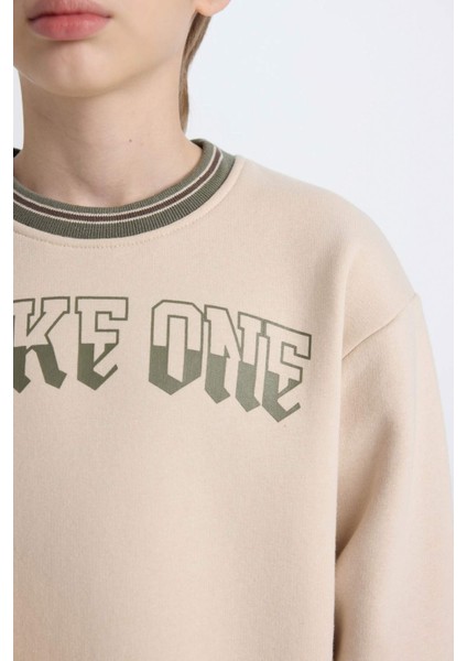 Erkek Çocuk Bisiklet Yaka Baskılı Sweatshirt D3054A824WN indirimleri