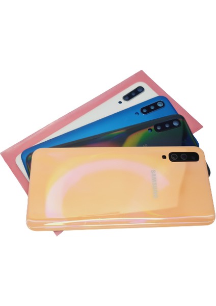 Samsung Galaxy A50 A505 Arka Kapak (FULL LENSLİ) TURUNCU