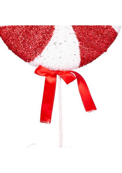 Yılbaşı Ağaç Süsü Kurdelalı Şeker Figür Kırmızı-Beyaz 24X49 Cm. modelleri