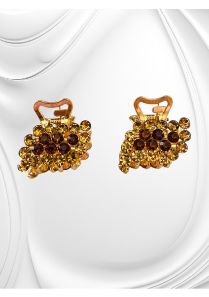 Galata Gift Renkli, Taşlı, Saç Tokası, Kıskaçlı, Rose Gold Metal, 2,5 Cm, Zirkon Taşlı, Sağlam, Şık Toka fiyatları