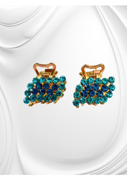 Galata Gift Renkli, Taşlı, Saç Tokası, Kıskaçlı, Rose Gold Metal, 2,5 Cm, Zirkon Taşlı, Sağlam, Şık Toka modelleri