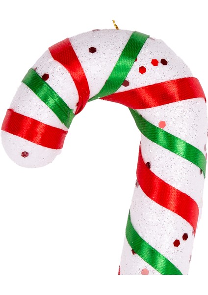 Yılbaşı Süsü Baston Kırmızı-Yeşil 9X19 Cm. fiyatları