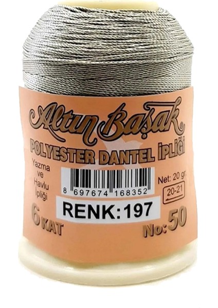 3 Adet Oya ve Dantel Ipi 20 gr - No: 197