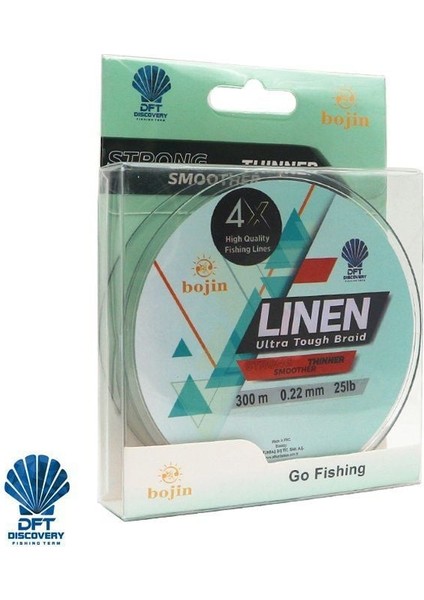 Dft Bojin 4x Linen Ip Misina 0.22 mm 300 M Yeşil