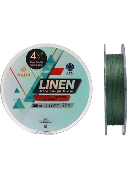 Dft Bojin 4x Linen Ip Misina 0.22 mm 300 M Yeşil modelleri