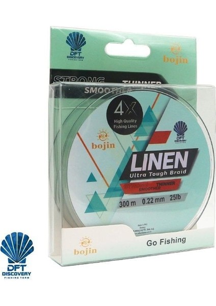 Dft Bojin 4x Linen Ip Misina 0.22 mm 300 M Yeşil fırsatları