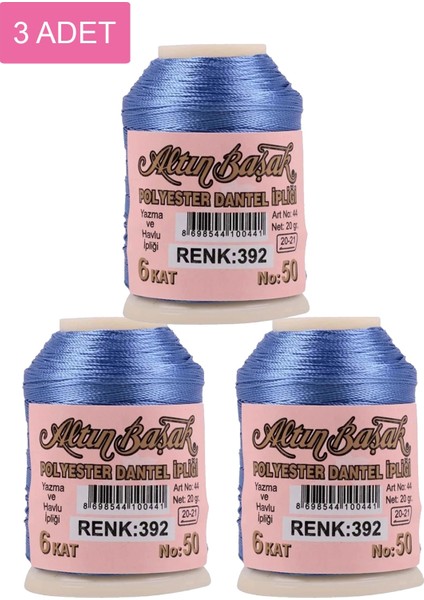 3 Adet Oya ve Dantel Ipi 20 gr - No: 392