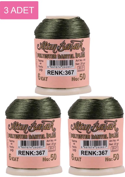 3 Adet Oya ve Dantel Ipi 20 gr - No: 367