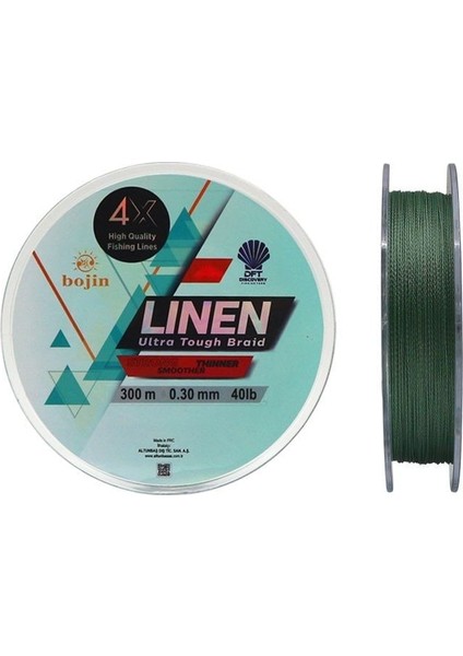 Dft Bojin 4x Linen Ip Misina 0.30 mm 300 M Yeşil modelleri