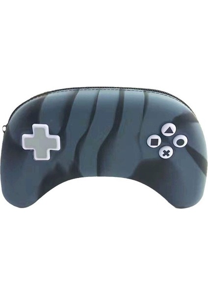 Yeni Oyun Konsolu Silikon Kalem Çantası Öğrenci Taşınabilir Büyük Kapasiteli Su Geçirmez Fermuarlı Kırtasiye Çantası Çok Fonksiyonlu Saklama Çantası (Yurt Dışından)