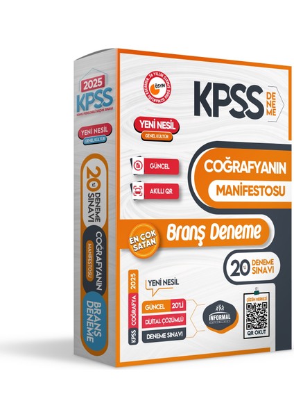 KPSS 2025 Lisans Genel Kültür (Tarih-Cografya-Vatandaşlık) Manifesto 60lı (3x20) Çözümlü Branş Deneme Seti fırsatları