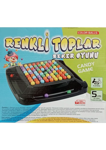 Şeker Oyunu Candy Game Renkli Toplar Aile Kutu Oyunu