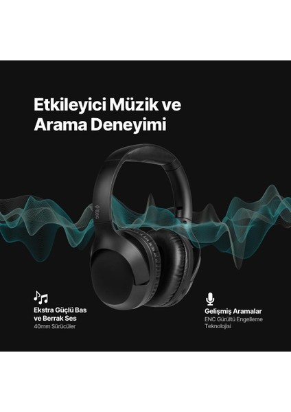 Soundmax 3 Kulaküstü Kablosuz Bluetooth Kulaklık