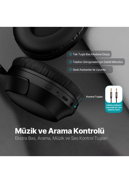 Soundmax 3 Kulaküstü Kablosuz Bluetooth Kulaklık