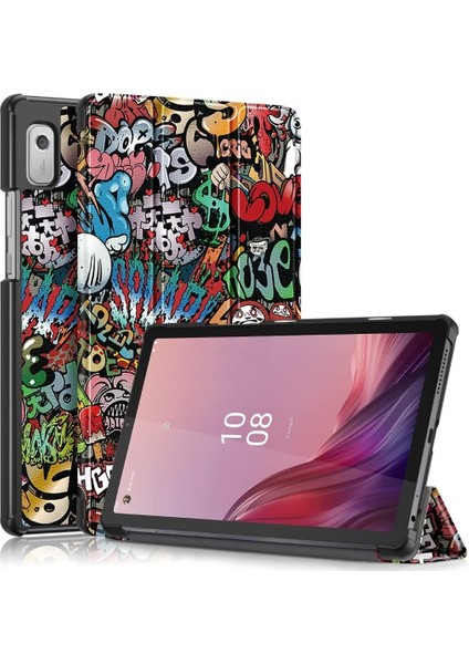 Lenovo Tab M9 TB-310FU Deri Akıllı Tablet Kılıfı (Yurt Dışından)