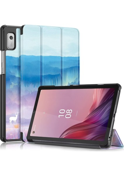 Lenovo Tab M9 TB-310FU Deri Akıllı Tablet Kılıfı (Yurt Dışından)