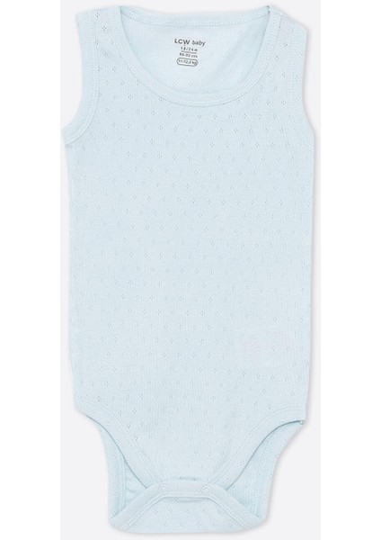 Lcw Baby Açık Mavi Bisiklet Yaka Basic Erkek Bebek Çıtçıtlı Body 2'li