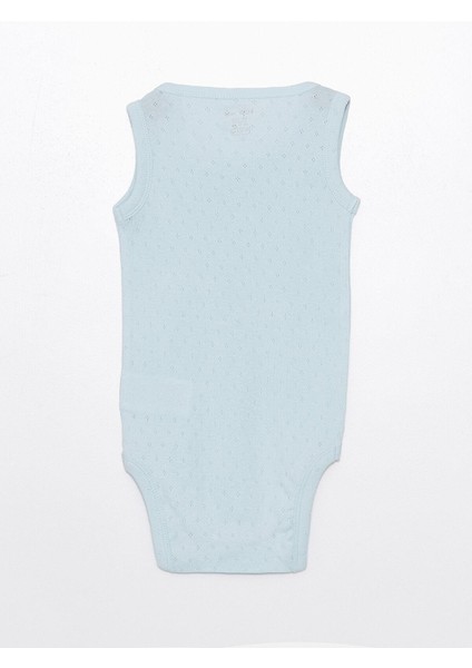 Lcw Baby Açık Mavi Bisiklet Yaka Basic Erkek Bebek Çıtçıtlı Body 2'li
