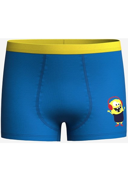 Lcw Kids Lacivert Baskılı Baskılı Erkek Çocuk Boxer 3'lü