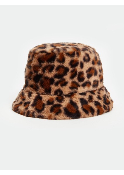 Lcw Accessorıes Baskılı Leopar Desenli Kadın Bucket Şapka