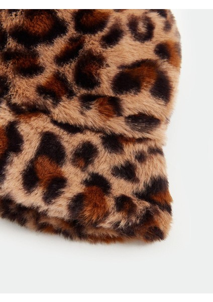 Lcw Accessorıes Baskılı Leopar Desenli Kadın Bucket Şapka