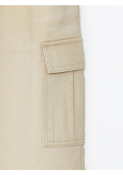 Lcw Kids Yıkamalı Beli Lastikli Erkek Çocuk Kargo Jean Pantolon fiyatları