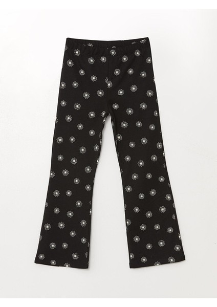 Lcw Kids Baskılı Beli Lastikli Ispanyol Paça Kız Çocuk Tayt