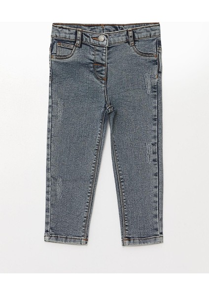 Lcw Kids Asit Yıkamalı Basic Kız Bebek Jean Pantolon