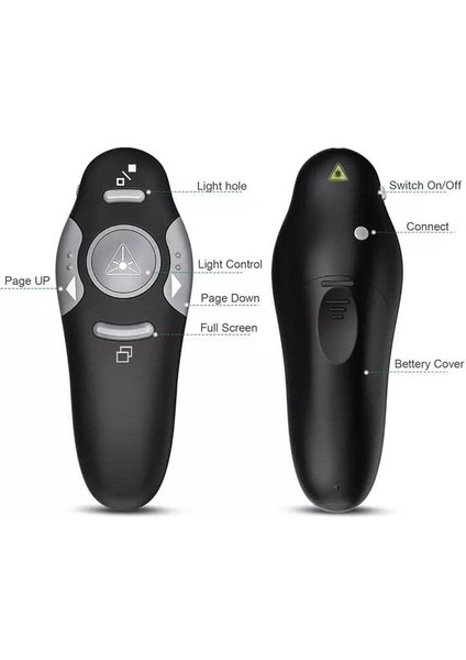 Sunum Kumandası Presenter Laser Pointer 2.4ghz USB Wireless Power Point Atlatıcı Kırmızı Lazer