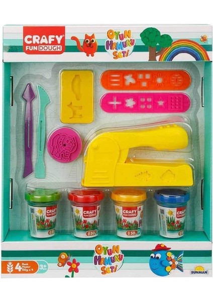 Nessiworld 30992 Crafy Oyun Hamuru Tasarım Seti 200 G - 10 Parça -Sunman
