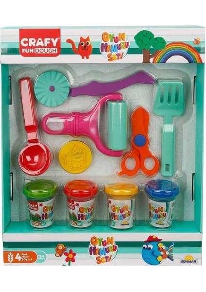 Nessiworld 30992 Crafy Oyun Hamuru Tasarım Seti 200 G - 10 Parça -Sunman