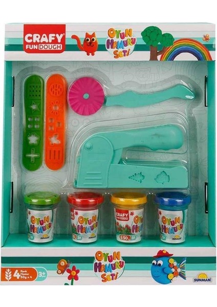 Nessiworld 30992 Crafy Oyun Hamuru Tasarım Seti 200 G - 10 Parça -Sunman