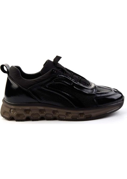 Siyah Rugan Deri Erkek Sneaker E01347036008