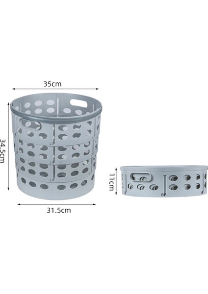 Ironika Katlanır Çamaşır Sepeti Katlanır Akordiyon Oyuncak Sepeti Organizer Beyaz