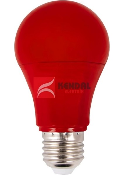 Kırmızı 5W Renkli LED Ampul E-27 420 Lümen