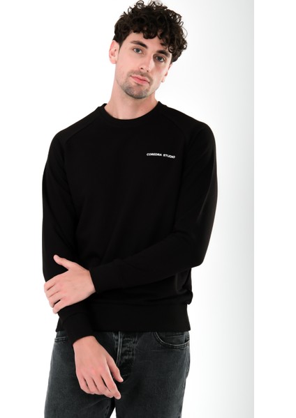 Anxiety Regular Fit Sweatshirt Erkek - Siyah