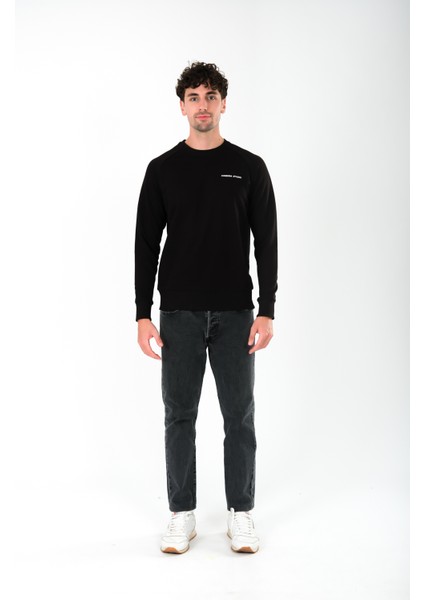 Anxiety Regular Fit Sweatshirt Erkek - Siyah fırsatları