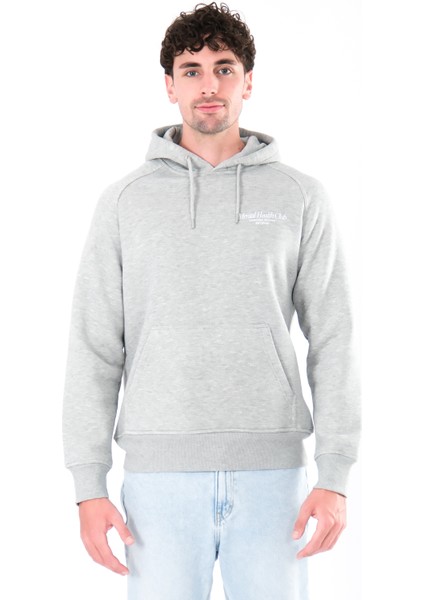 Mental Health Club Regular Fit Hoodie Erkek - Gri fırsatları